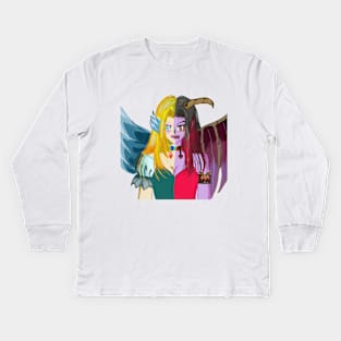 Angel or Devil Kids Long Sleeve T-Shirt